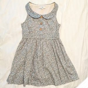 Light Blue Floral Sleeveless Dress